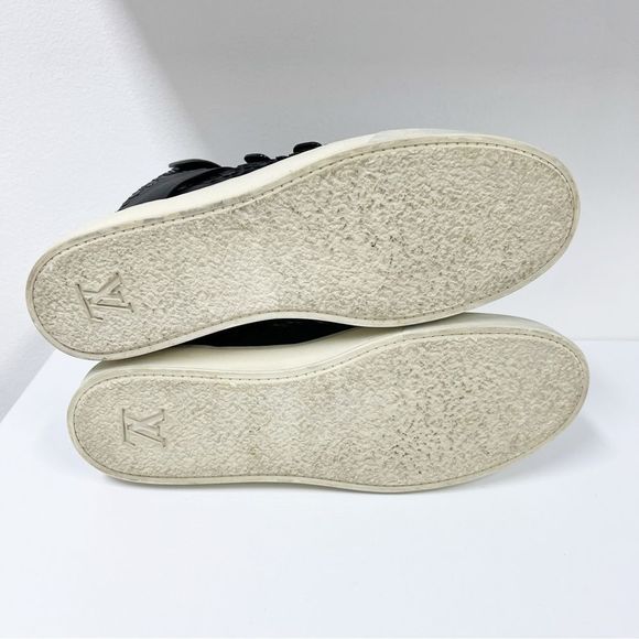 Louis Vuitton Reptile Sneaker Boot Black Leather High Top 12 Mens - Picture 11 of 14